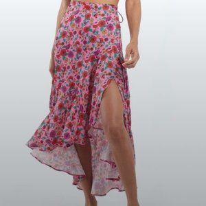 Summersalt: The Beach to Brunch Midi Wrap Skirt - Morning Bloom